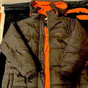 Calvin Klein Boys Grey Puffer Jacket Size XL